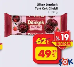 ÜLKER DANKEK TART KEK ÇİLEKLİ 180 G